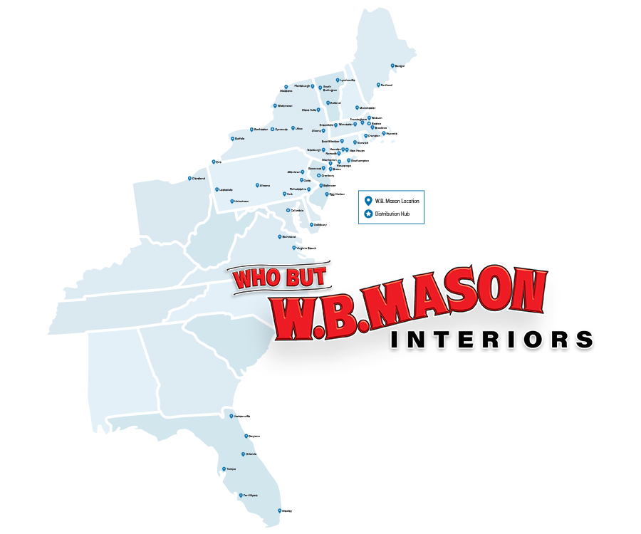 WB Mason About Us Map WB Mason About Us Map